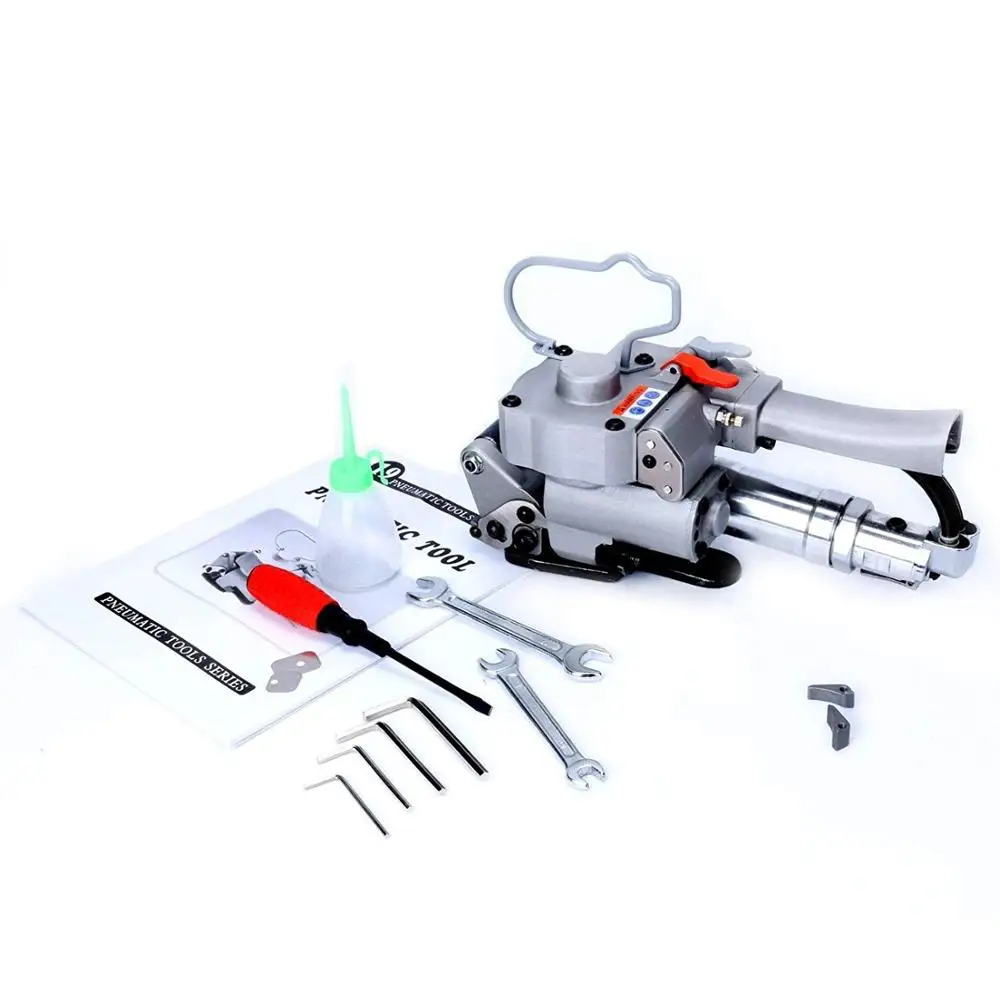 

Best Quality AQD19 plastic strapping tools equipment pneumatic PP PET straps banding packaging handpack manual packer machine