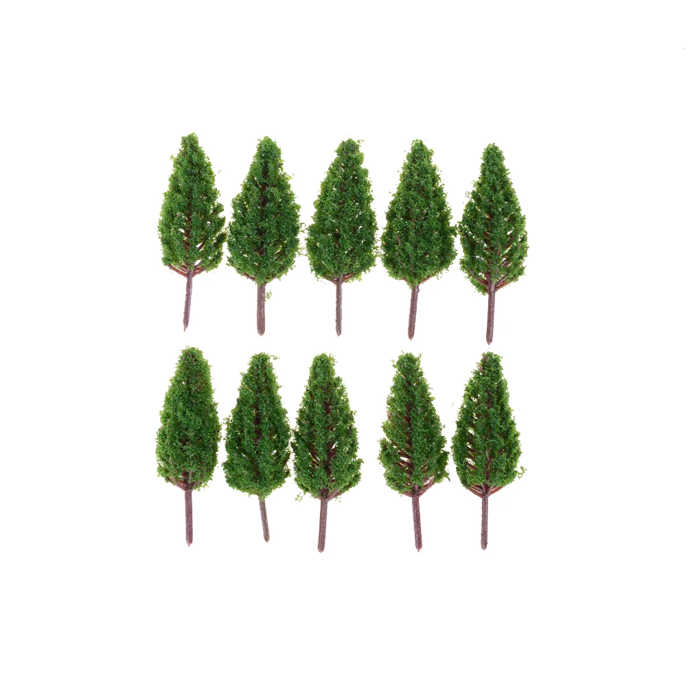 10Pcs/Set Plastic Trees Model For Railroad House Park Street Layout Green landscape Scene Scenery 68mm Wholesale | Игрушки и хобби