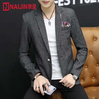 

2020 spring and autumn, men's casual small blazer, men's slim, fashionable young suits