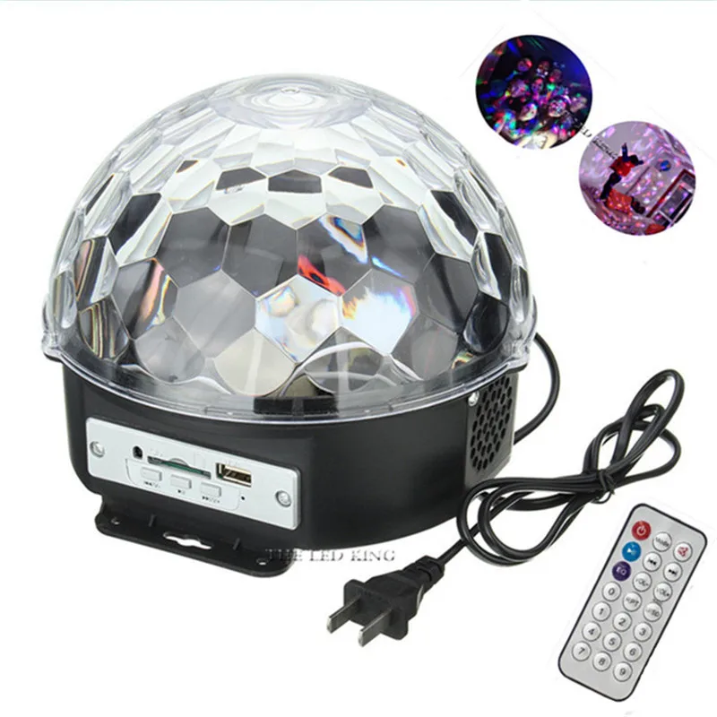18W BLUETOOTH MP3 Magic Rotating Ball Remote control 6 colors RGB 3IN1 disco balls lights for parties/LED Stage Lights