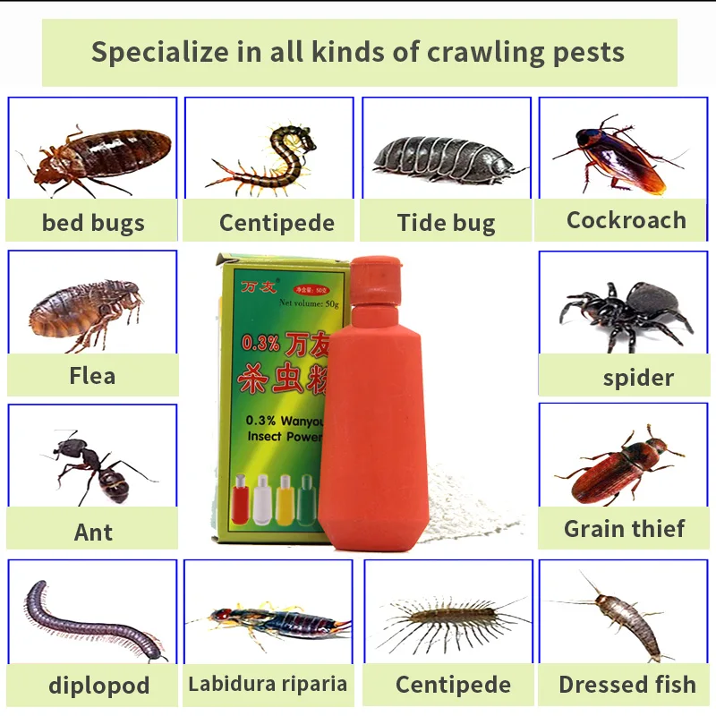 

1 bottle of Wanyou insecticidal powder, medlar, insecticidal bed powder, mites, ants, insecticide, 50 grams per bottle