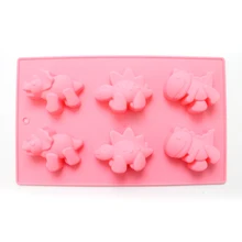 3D Dinossauro Molde Sabão Silicone Molde Do Doce de Chocolate Artesanal DIY Ferramentas de Decoração Do Bolo