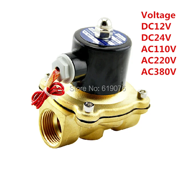 

2W500-50 N/C 2 Way 2" Gas Water Pneumatic Electric Solenoid Valve Water Air