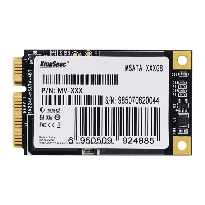 

L Kingspec mSATA SATA II 6GB/S SSD 16GB SATA II 16GB Hard Drive Solid State Drive Disk For Dell M6500 For Lenovo Y560