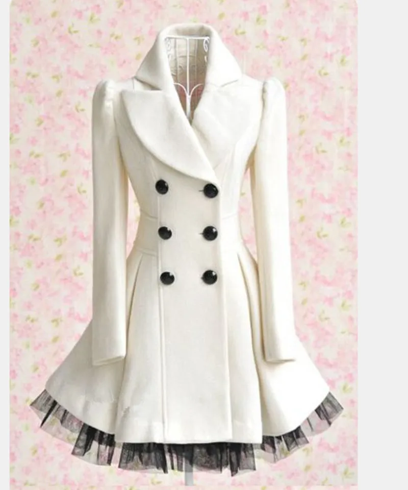 Princess Lolita Cute Sweet Gothic Nana PUNK Kera Long Lace White Jacket