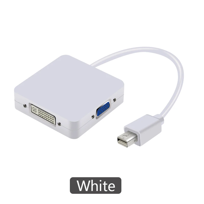 Высокое Разрешение 3 в 1 Мини-порт дисплея к HDMI/DVI/VGA порт дисплея Кабель-адаптер для мультимедийного проектора Smart tv