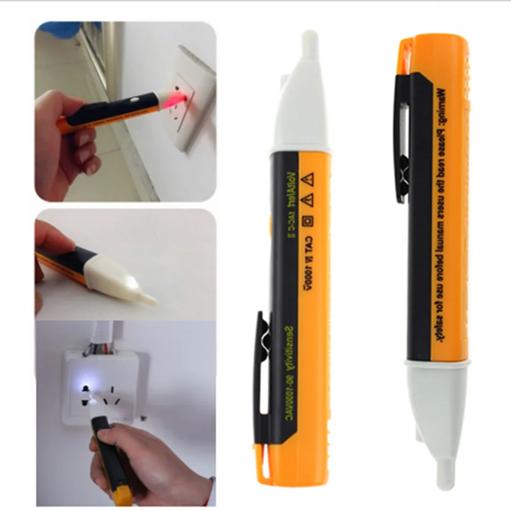 High Quality 1PCS Electric indicator 90-1000V Socket Wall AC Power Outlet Voltage Detector Sensor Tester Pen LED light