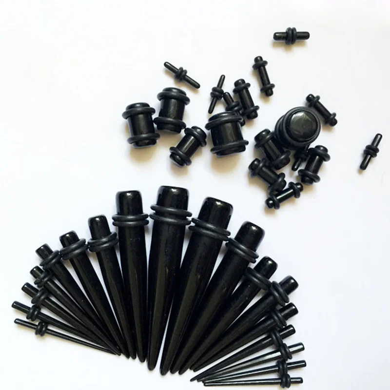 

36 Pcs/1 Set Acrylic Ear Plugs Expander Kit Taper Stretcher Gauges Stretching Set M8694