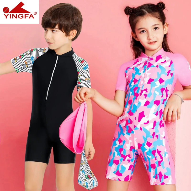 

Girls Swimwear Cute Kids Swimsuit With Swimming Cap 2019 baby girl bathing suit One Pieces Swim Wear For Boy Children