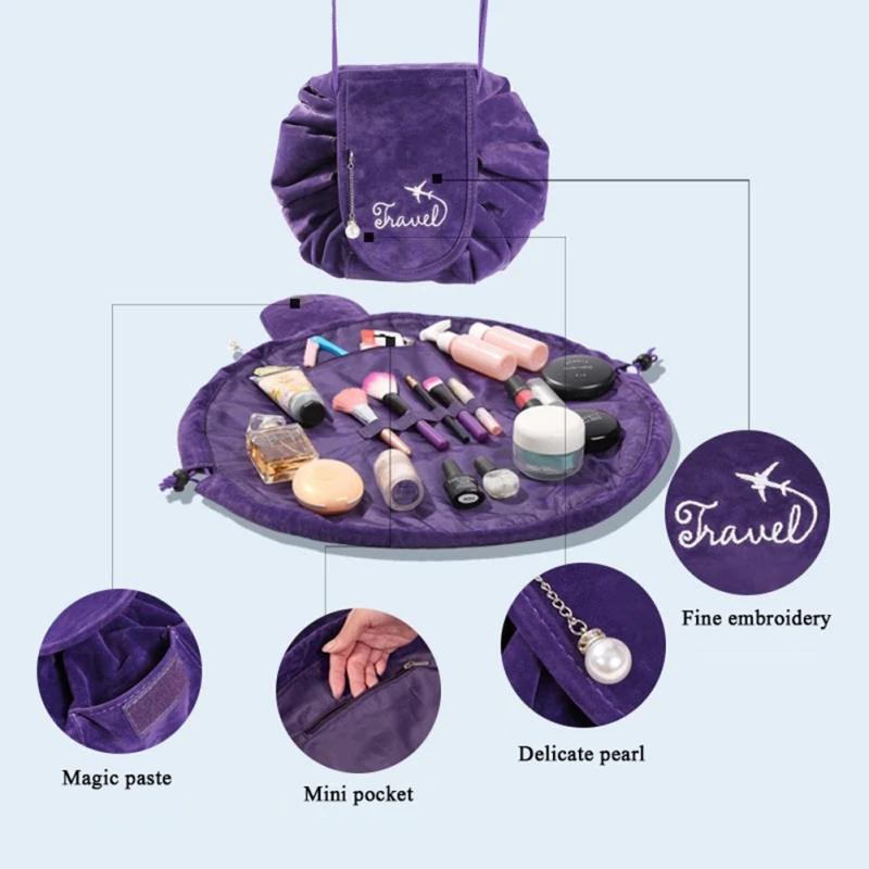 

Large-capacity Flannel Drawstring Storage Bag Lazy Storage Bag Home Garden Home Storage Organization Storage Bags