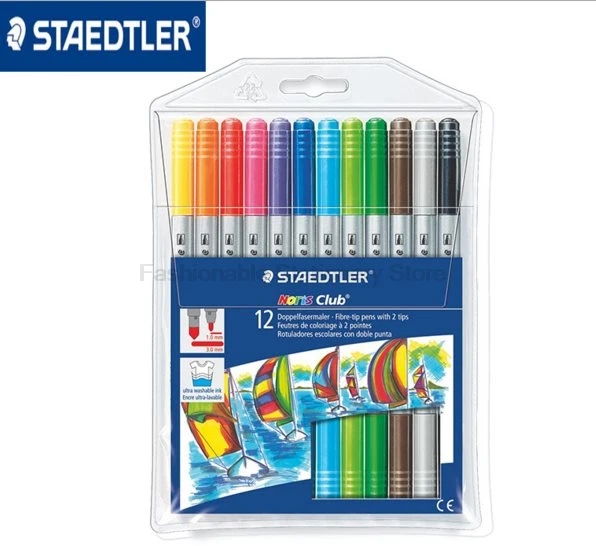 STAEDTLER 320NWP12 цветные художественные маркеры ручки с двойной головкой Акварельная ручка для рисования художественная маркерная ручка Канцтовары Школьные офисные принадлежности