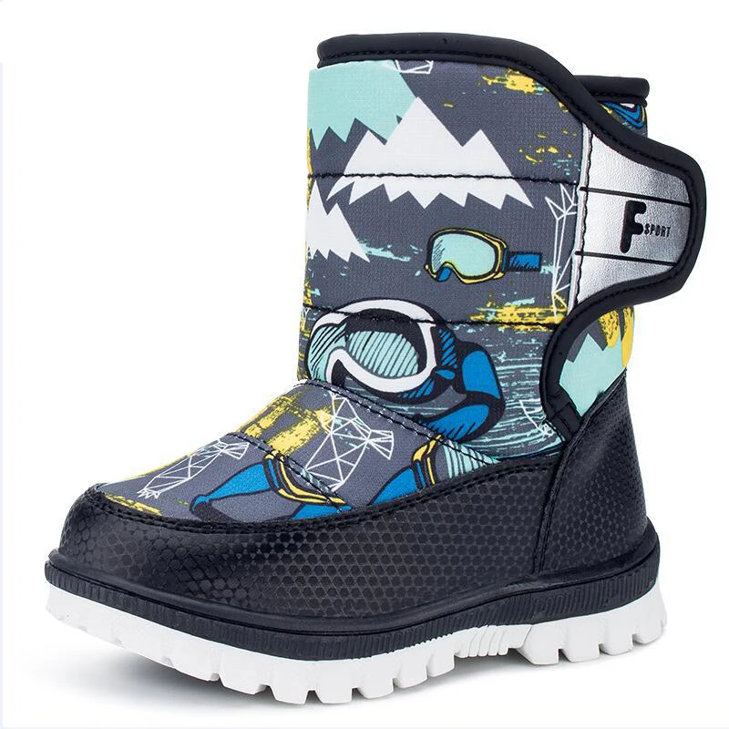 

High Quality Kids Winter Boots Girls Boys Fashion Boots Kids Botas Baby Warm Plush Shoes Children Snow Boots for Baby