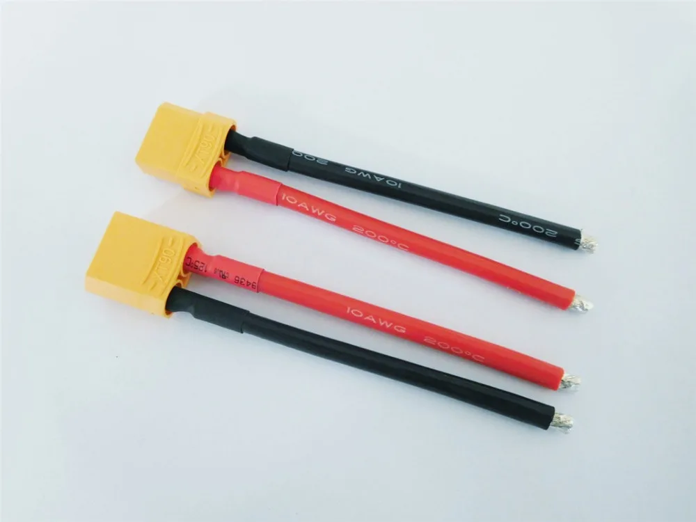 

XT90 Pigtail Male Female Connector Cable XT-90 Plug with Silicon Wire 10AWG 10CM for RC Hobby Battery FPV