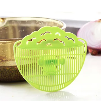 

Hot Smile Clip-on Plastic Rice Cereals Washing Filter Devices Drain Stopper Kitchen Tools Leaking Basket Vegetable Fruit Drained