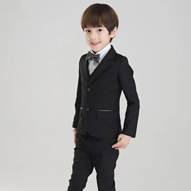 Детский костюм костюмы для маленьких мальчиков Детский Блейзер для мальчиков деловой костюм для свадьбы, комплект одежды для мальчиков, куртка+ жилет+ штаны, 3 предмета