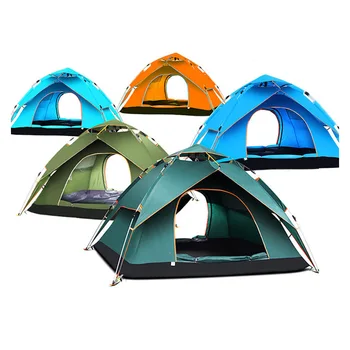 

Outdoor 3-4 people automatic tent camping equipment double anti - rain tent Fully automatic tents ventilated and waterproof
