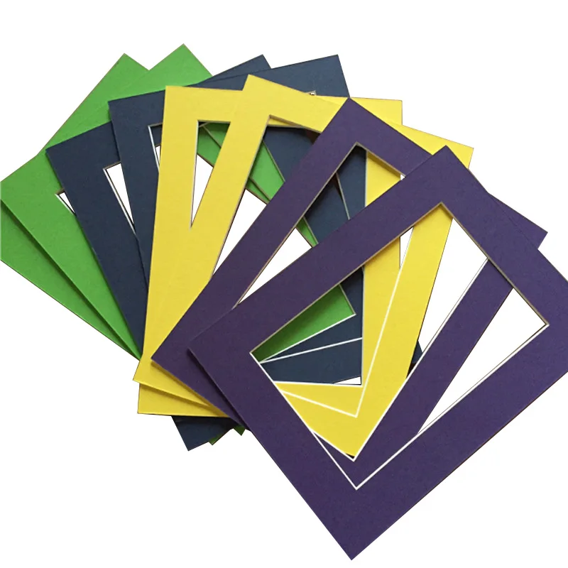 Mrosaa 14-Piece 5-Inch A4 Colorful Painting Photo Frames, Wall Picture Frames for Kids Art, Kraft Paper Home Decoration Album Frame Set image 2