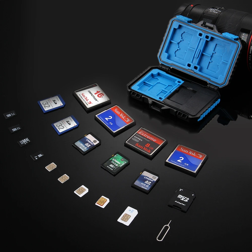 PULUZ Memory Card Case Waterproof Fireproof Memory Card Storage Case