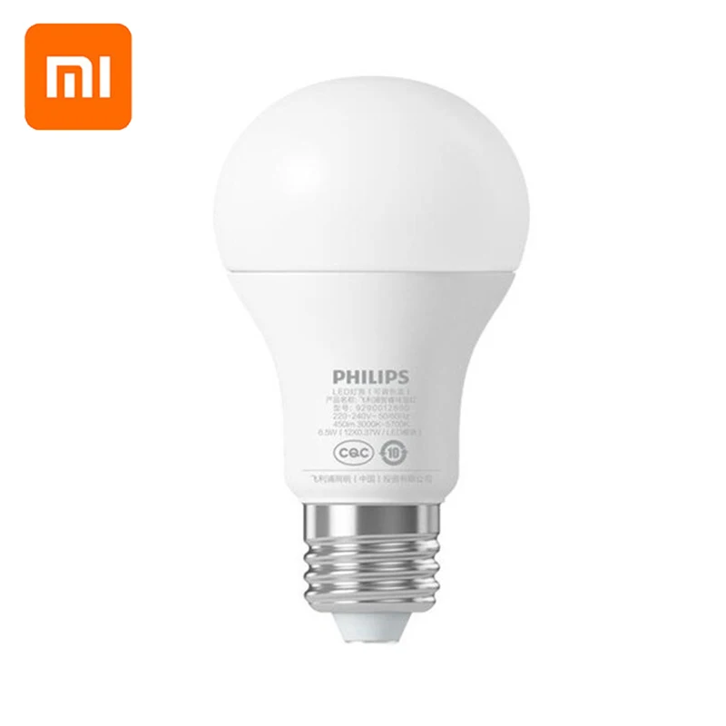 Xiaomi Philips умный Белый светодиодный E27 ламповый светильник приложение пульт