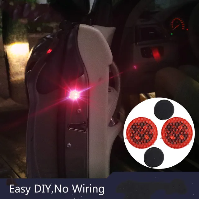 2 stks Autodeur Verlichting LED Waarschuwingslampje Signaal Anti ... 2 stks Autodeur Verlichting LED Waarschuwingslampje Signaal Anti ...
