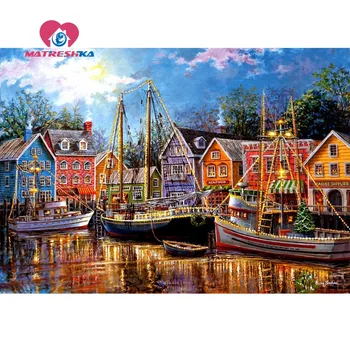 

Diamond mosaic landscape country house 5d diy diamond painting Diamond embroidery patterns Pictures of rhinestones Hobby crafts