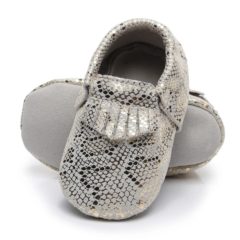 

Fashion Shine Genuine Leather Baby Shoes Newborn Infant Fringe Soft Bottom Baby Moccasins For Girls Shoes First Walkers 0-24M