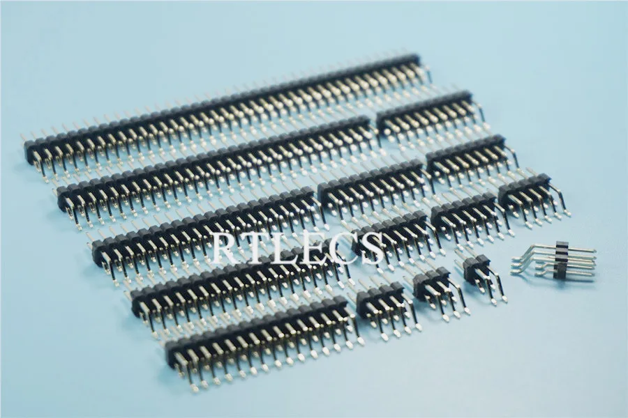 100 шт. 2 54 мм PCB Штекерный разъем двухрядный прямой угол SMT/SMD 2x2 4 Pin 6 8 10 12 14 16 18 20 22 24 26