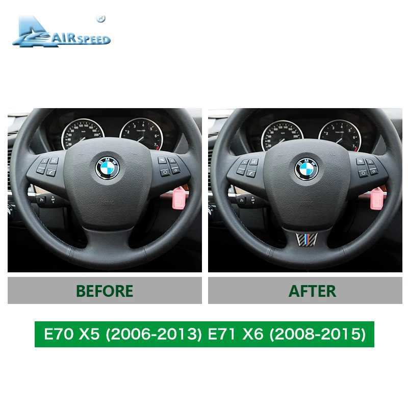 Наклейки на руль из углеродного волокна для BMW E70 X5 E71 X6|sticker m|emblem stickerfor bmw |