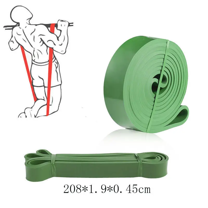 Сверхмощная лента сопротивления Петля сила Тренажерный Зал Фитнес упражнения Йога тренировки Пилатес - Цвет: dark green
