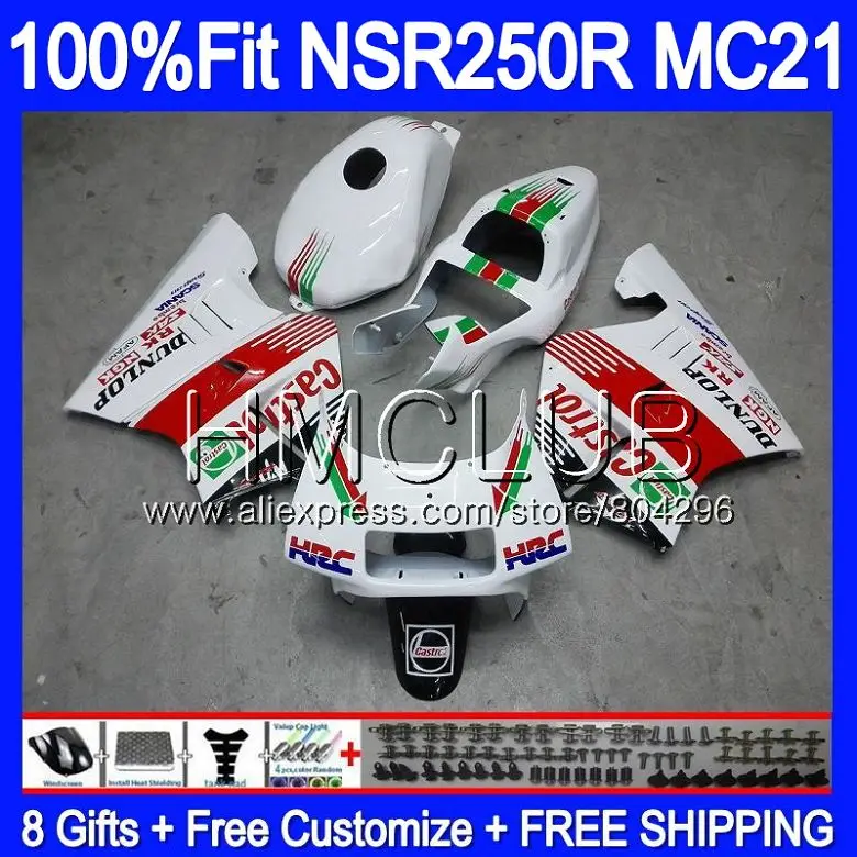 

Injection Green white For HONDA NSR 250 R MC21 PGM3 NSR250R 90 91 92 93 94HM.13 NSR250 R NSR250RR 1990 1991 1992 1993 Fairings
