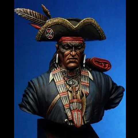 

1/10 resin figure bust model North American Great Lakes warrior Pontiac contends GK white model hand to do X94