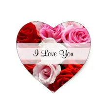 3.8 см на заказ "Я тебя люблю" розы сердце Стикеры