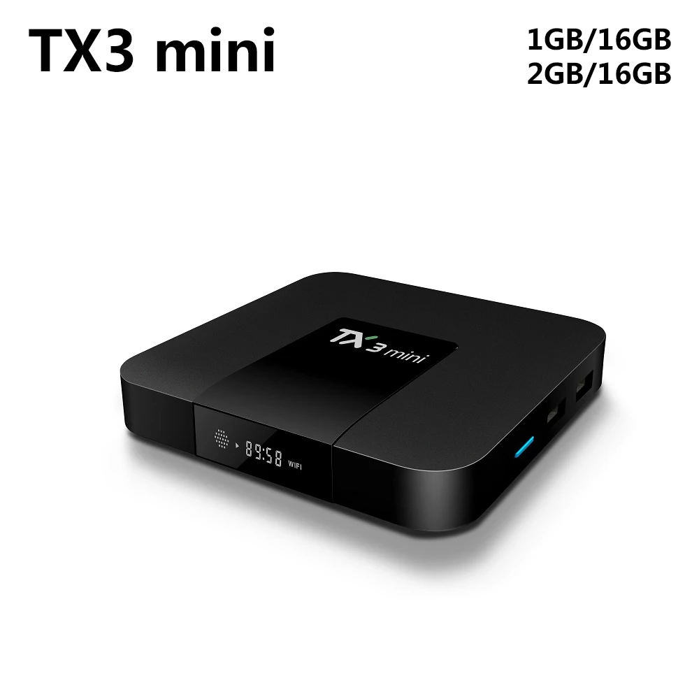 16GB ROM Player New TX3 Mini TV Box Amlogic 2.4GHz WiFi Android 7.1 2GB RAM