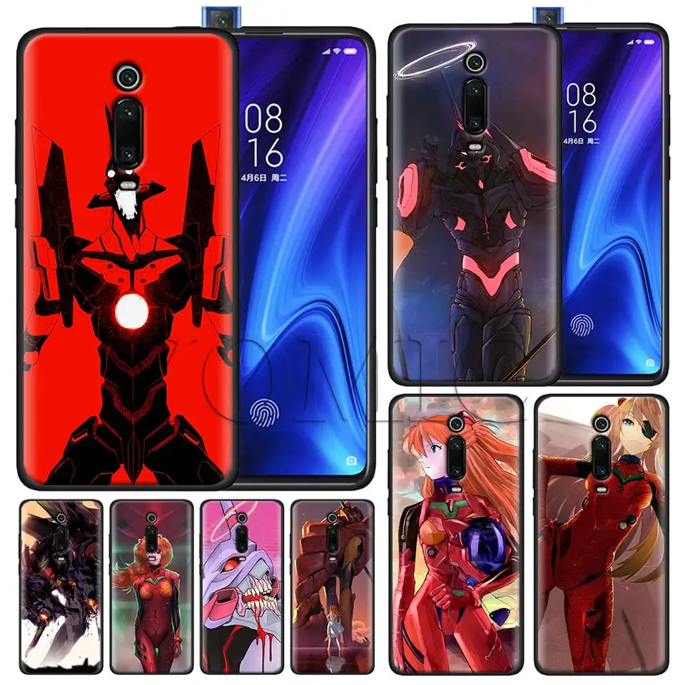 

Neon Genesis Evangelion Anime Black Case for Xiaomi Redmi Note 7 7s K20 5 6 Pro Redmi 6 6 5 5Plus 4X S2 Y3 Silicone Soft Case