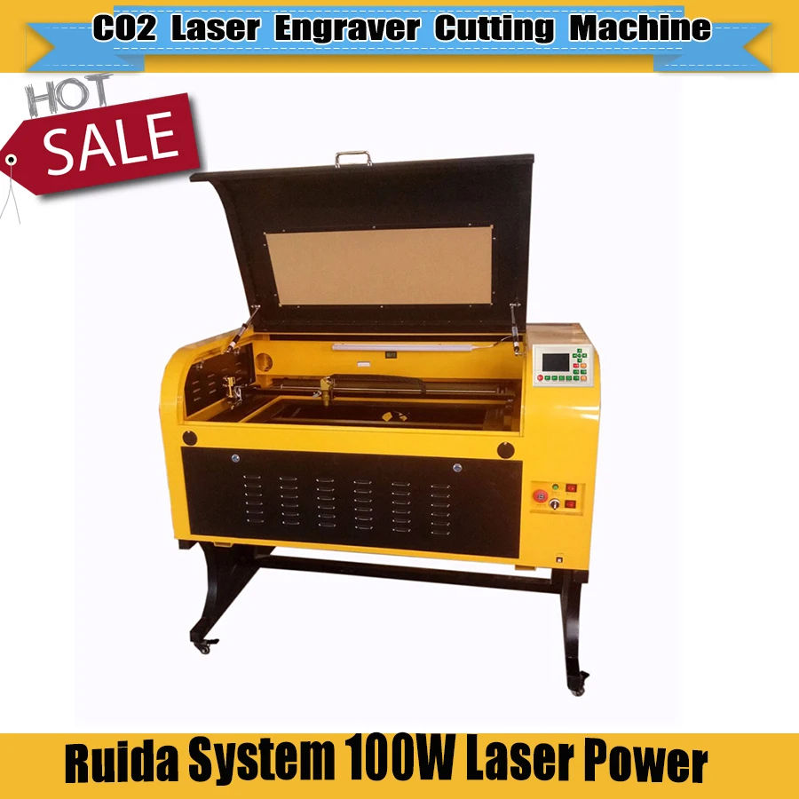 

China supplier 110V/220V CNC CO2 laser engraver cutting machine 6090 ruida system support Russia/English/Spanish Language