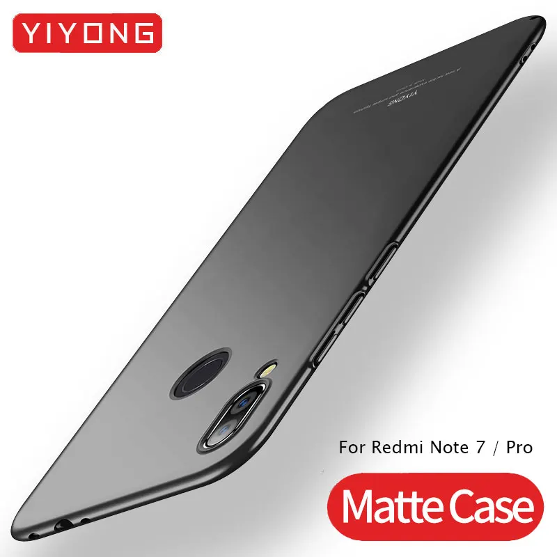 

For Xiaomi Redmi Note 7 6 5 Pro Case YIYONG Matte Back Cover For Redmi Note 7 6 5 Global Case Hard Cover Xiomi Redmi Note 7 6 5