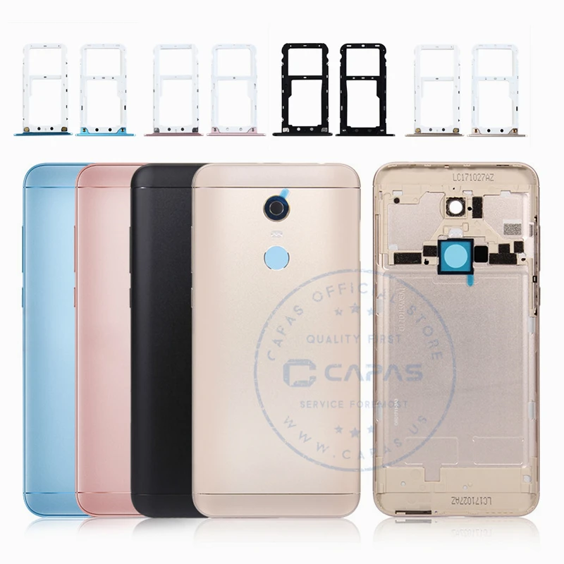 Задний корпус аккумулятора для Xiaomi Redmi 5 Plus металлическая задняя крышка + слот SIM