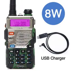 BaoFeng UV-5RE 8 Вт Camo Walkie Talkie 10 км Dual Band UV5RE двухстороннее радио VOX фонарик Long Range Портативный охота CB Любительское радио