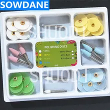 Стоматологические отделочные и полировочные диски 48 шт. полное снижение Контурные оправки в полоску набор стоматологических материалов отбеливание зубов