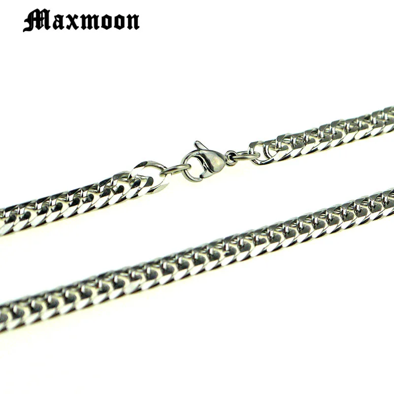 Maxmoon Майами кубинские браслеты из нержавеющей стали мужские 7 мм плоские