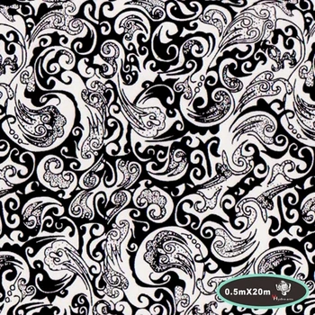 

High quality special black flower pattern water transfer printing hydrographics film,50cm*20m,wtp HYA-028-3
