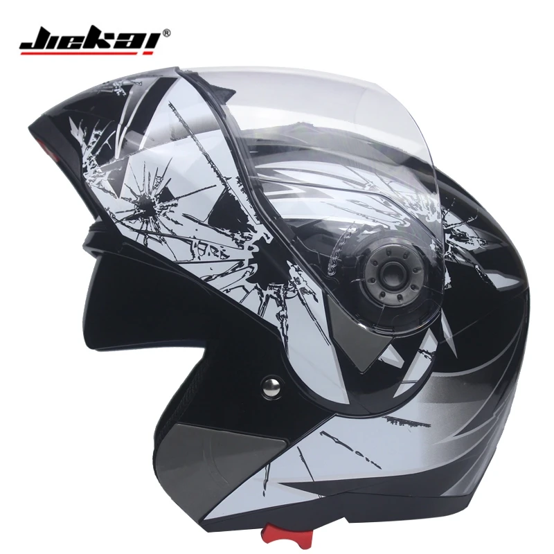 Jiekai 105 флип мотоциклетный шлем Мотокросс Мотоцикл полное лицо helmetto с внутренним солнцезащитным козырьком - Цвет: b4