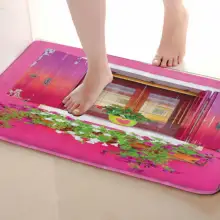 Оконные стильные коврики для улицы, забавные Противоскользящие коврики для ванной, коврики для двери, коврики под входную дверь