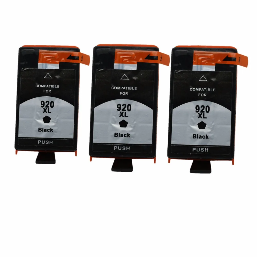 

3 Black Inkjet Ink Cartridge Replacement For HP920 HP920XL HP 920 XL 920XL OfficeJet 6000 6000se 6500 All-In-One 6500Plus 6500se