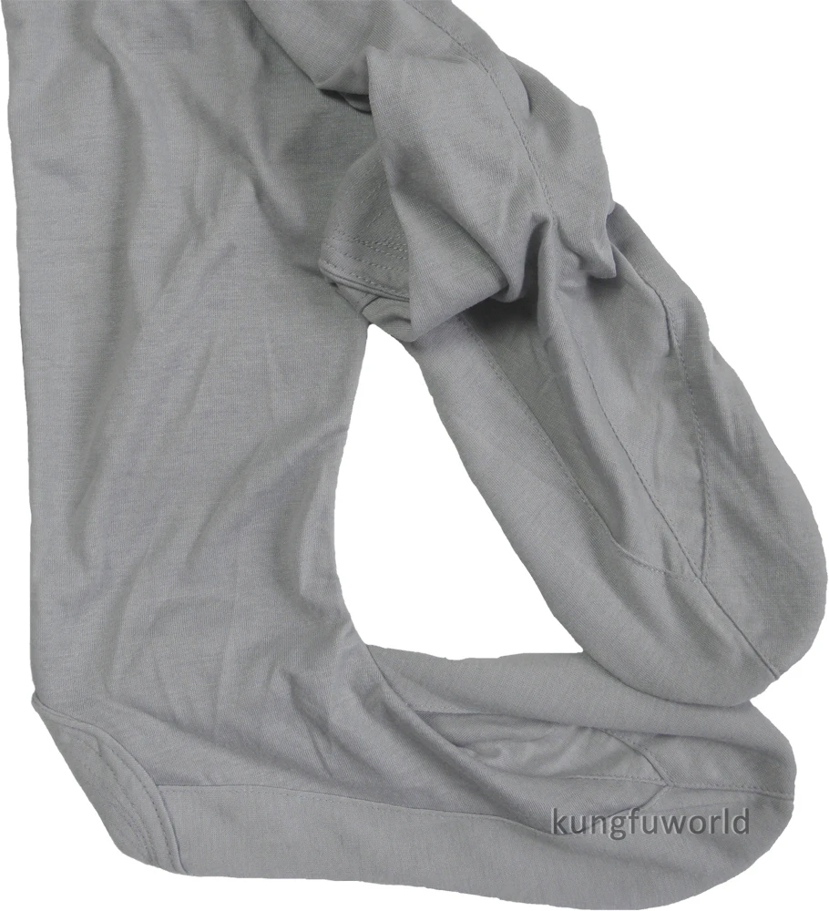 Billige Grau Baumwolle Shaolin Tempel Buddhistischen Mönch Lange Kung fu Socken kampfkunst Anzug Tai chi Uniform Bein Guards Wraps