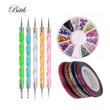 Bittb пилочки для ногтей Стразы смешанные цвета драгоценные камни ювелирные изделия шпильки жемчужины для дизайна ногтей украшения инструменты DIY дизайн набор для ногтей маникюр