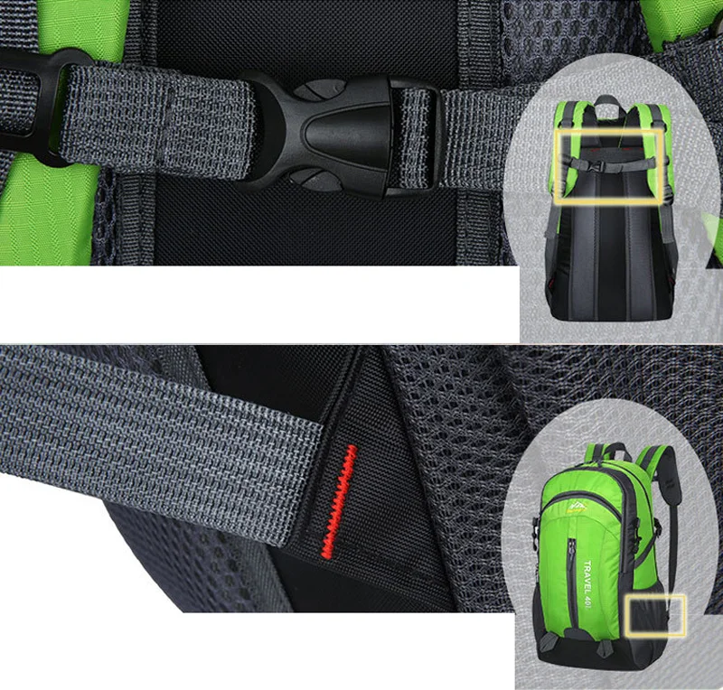 40л Водонепроницаемый рюкзак, походная сумка, велосипедный рюкзак для альпинизма, дорожные сумки для мужчин и женщин, USB зарядка, противоугонная спортивная сумка