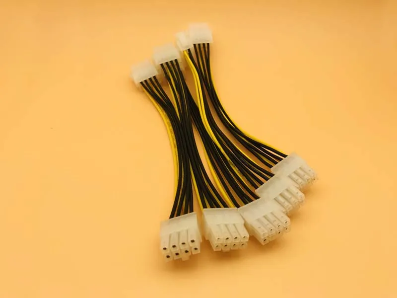 5PCS Top Quality 20cm 8Pin Male to 8Pin Female PC CPU Power Supply Extension Cable Cord Connector Adapter for BTC Miner Mining