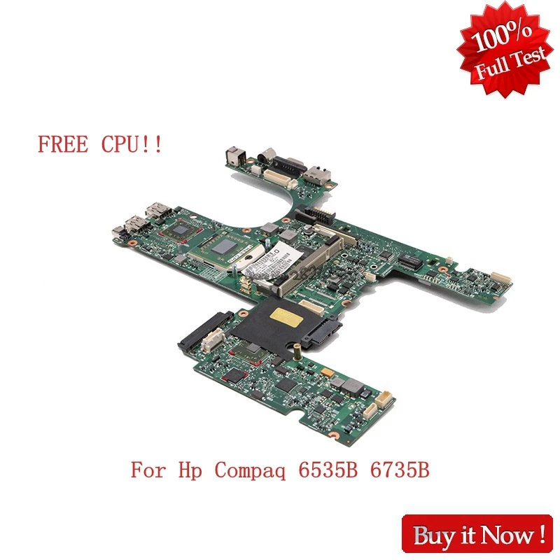 

NOKOTION For Hp compaq 6535B 6735B 488194-001 Laptop Motherboard Socket s1 DDR2 Main Board with Free CPU Tested