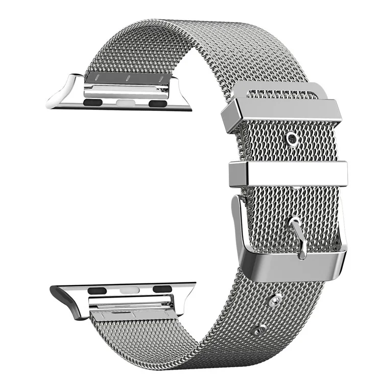 Нержавеющая сталь браслет для наручных часов Apple watch 4 44 мм 40 мм ремешок для часов, Миланская петля, ремешок на запястье для iwatch серии 3/2/1, 42 мм, 38 мм - Цвет ремешка: Silver